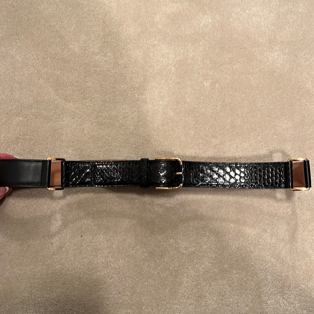 Salvatore Ferragamo Python and Leather Belt
